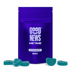 Blue Raspberry (Indica) - Gummies- 10PK - 100mg - Good News