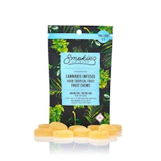 Smokiez Sour Tropical Fruit Chews 1:1 THC/ CBD Gummies 10pk 100mg