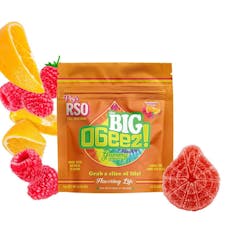 OGeez The BIG Peg's Raspberry Orange RSO Gummies 100mg 2pk