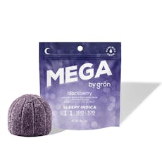 Gron Blackberry Mega 1:1 CBN/THC Gummy 1pk 100mg