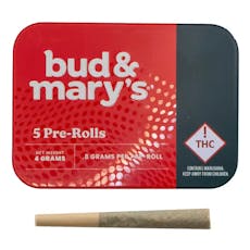 Bud & Mary's Strawberry Cough Infused Joint Pack 4 g 5 pk