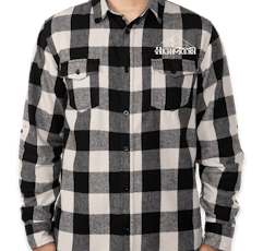 High Tooth Black and White Flannel Medium