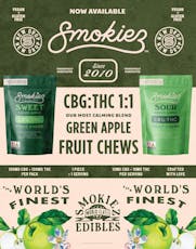 Smokiez Green Apple CBG/THC Fruit Chews 10pk 100mg