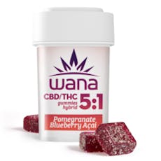 Wana Pomegranate Blueberry Acai 5:1 Gummies 20pk
