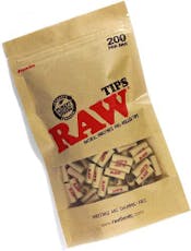 Raw Tips Tips Bag Rolled 200cnt
