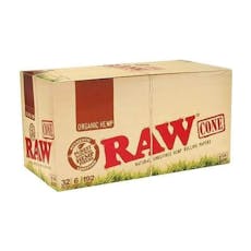 RAW Organic Hemp Cones 1 1/4 6pk Paper Each