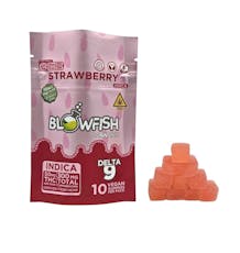 Blowfish Strawberry: Indica Gummy EACH