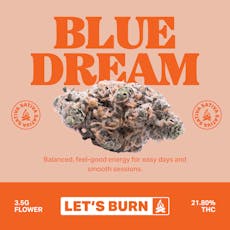 Let's Burn Blue Dream Whole Flower 3.5g