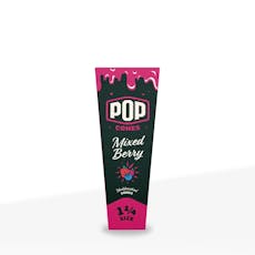 Pop Unbleached Mixed Berry 1 1/4 in Cones Each, 6 pk