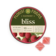 Florist Farms Bliss (Raspberry) Gummies 10MG 10PK