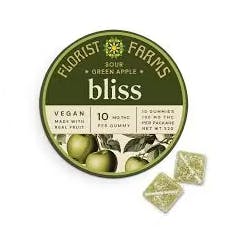 Florist Farms Bliss (Sour Green Apple) Gummies 10MG 10PK