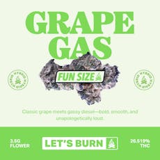 Let's Burn Grape Gas Fun Sized Budz 7g