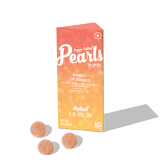 Gron Pearls Peach Prosecco 1:1 THC:CBD Gummies 10MG 10PK