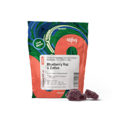 MFNY Blueberry Raz x Zativa Live Resin Gummies Gel-based 100mg, 10pk