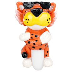 AFG Distribution Cheezy Cheetah 3D Painted Glass Spoon Pipe | 5.5" Each