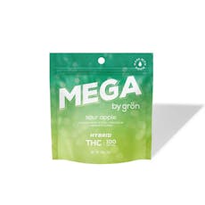 grön MEGA Big Apple Gummies 100mg