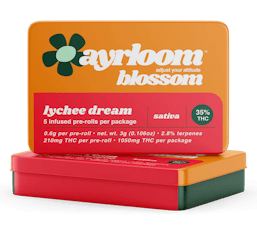 Ayrloom Lychee Dream Infused Preroll Pack 0.6g, 5pk