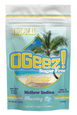 Ogeez Sugar Free Tropical Indica Gummy 100mg, 10pk