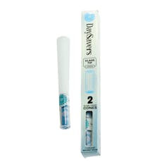 DaySavers 1 Gram Glass Tip Cones Refined White - 2pk