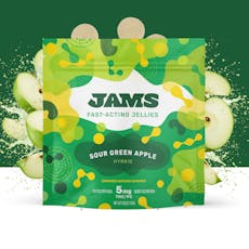 JAMS Sour Green Apple Fast-Acting Gummies 5mg ea | 20-Pack
