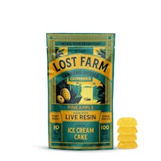 KIVA Lost Farm Pineapple Gummies 10mg ea | 10-Pack