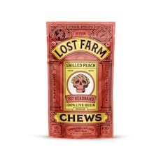 KIVA Lost Farm Grilled Peach Fruit Chew 10mg ea | 10-Pack