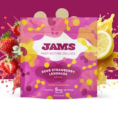 JAMS Sour Strawberry Lemonade Fast-Acting Gummies 5mg ea | 20-Pack