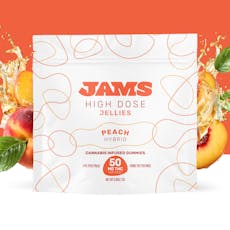 JAMS Peach High Dose Gummies 50mg