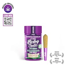 Jeeter Quad Baby Grapefruit Romulan Infused Pre-Roll Pack 0.5g ea | 5-Pack