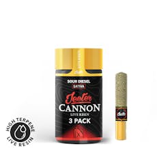 Jeeter Cannon Sour Diesel Live Resin Pre-Roll Pack 0.5g ea | 3-Pack