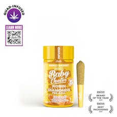 Jeeter Quad Baby Mango Sherbet Infused Pre-Roll Pack 0.5g ea | 5-Pack