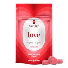 Wonder Wellness Co. Focus Strawberry Love Ratioed Gummies 5mg ea | 20-Pack | 1:1 THC:CBD