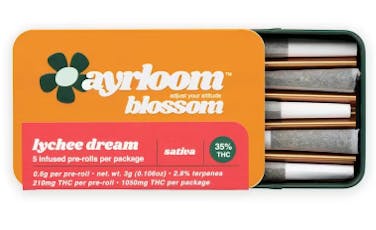 Lychee Dream 0.6g ea | 5-Pack, Infused Pre-Roll Pack