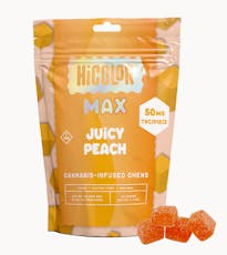 HiColor MAX Juicy Peach Fruit Chew 50mg ea | 10-Pack