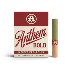 Anthem Bold Blue Raspberry Kush Wood Tip Infused Pre-Roll Pack 0.5g ea | 5-Pack