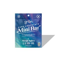 Gron Mini Bar Dark Chocolate Ratioed Bar 100mg | 1:1 THC:CBN