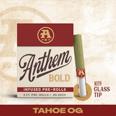 Anthem Bold Tahoe OG Glass Tip Infused Pre-Roll Pack 0.5g ea | 5-Pack