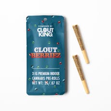 Clout King Clout Berriez Pre-Roll Pack 1g ea | 2-Pack