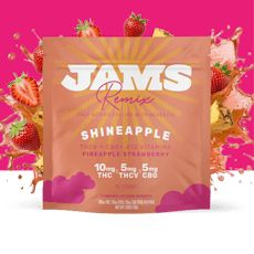 JAMS Shineapple Ratioed Gummies 10mg ea | 10-Pack | 2:1:1 THC:THCV:CBG