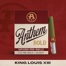 Anthem Bold King Louis XIII Glass Tip Infused Pre-Roll Pack 0.5g ea | 5-Pack