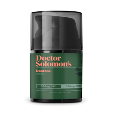 Dr. Solomon's Restore Unscented Ratioed Lotion 200mg | 1:1 THC:CBD