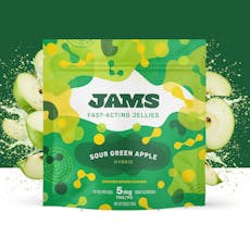 JAMS Jellies Sour Green Apple Fast-Acting Gummies 5mg ea | 20-Pack
