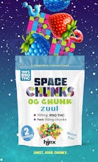 Hijnx Space Chunks OG Blue Razz & Strawberry Zuul Gummies 50mg ea | 2-Pack