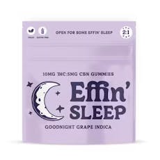 Effin' Vegan Sleep Goodnight Grape 2:1 THC:CBN | 10 Pack 100mg | 10mg ea