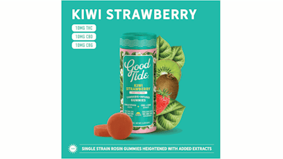 Good Tide Kiwi Strawberry 1:1:1 THC:CBD:CBG Gummies 100mg 10pk