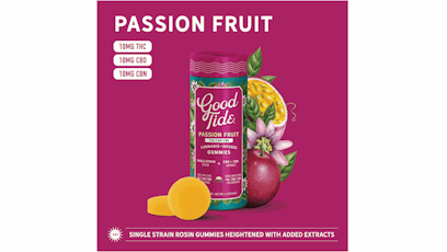 Good Tide Passionfruit 1:1:1 THC:CBD:CBN Gummies 100mg 10pk