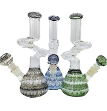 10" Curved Zong Style Bong | Assorted Colors 10"