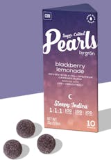 Grön Blackberry Lemonade Pearls 1:1:1 CBN:CBD:THC Gummies 100mg 10pk
