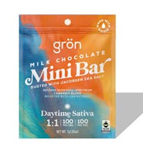 Milk Chocolate Mini Bar Sativa CBG:THC 100mg, Chocolates