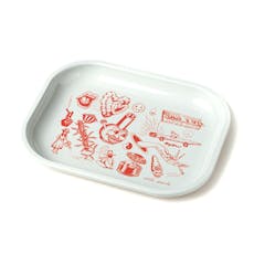 White Red Rolling Trays | 5.5" x 7"
